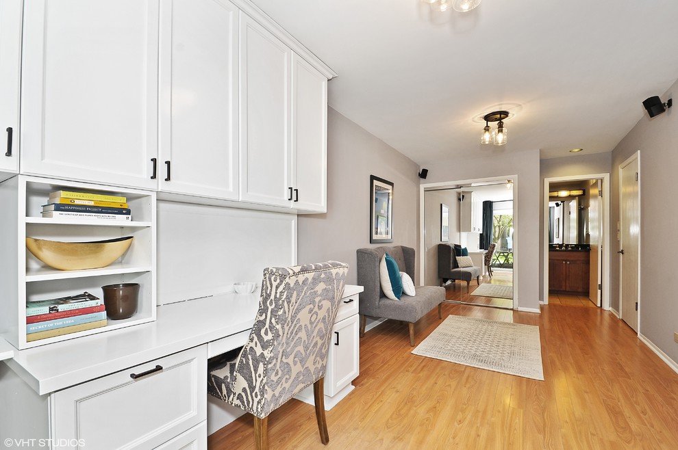 Lincoln Park Townhome Before and After Contemporary Home Office