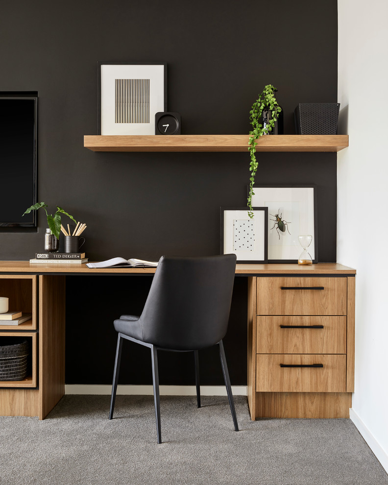 Example of a danish home office design in Other