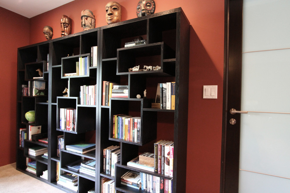 This is an example of an eclectic home office in Orange County.