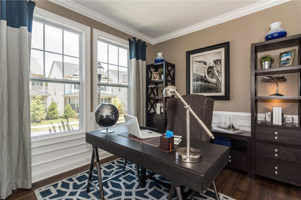 This is an example of a traditional home office in Raleigh.