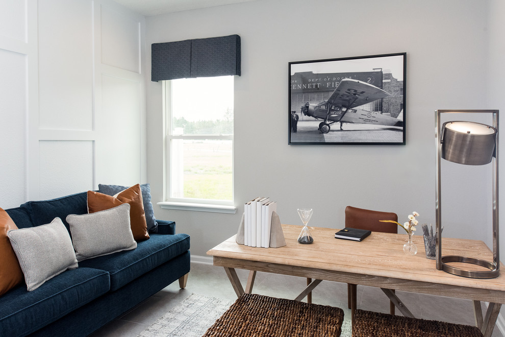 Magnolia Transitional Home Office Jacksonville by Micamy Design