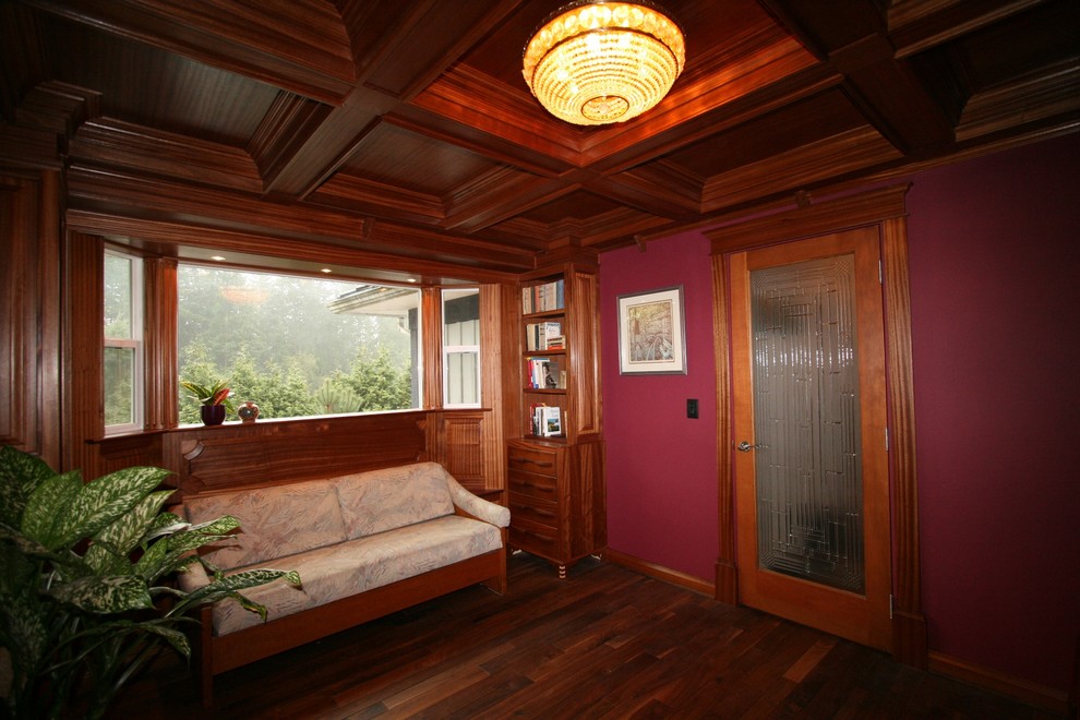 Mahogany Den Traditional Home Office Vancouver by SJ
