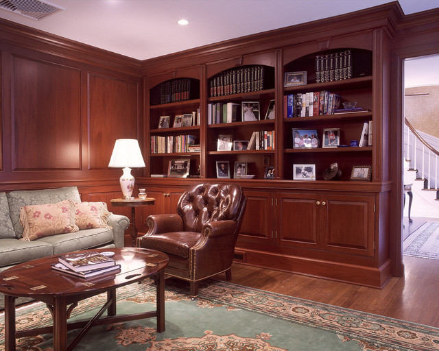Mahogany Library New Canaan, Ct. Traditional Home Office New York