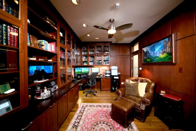 Man Cave/Office - Traditional - Home Office & Library - DC Metro - by  Anthony Wilder Design/Build, Inc. | Houzz