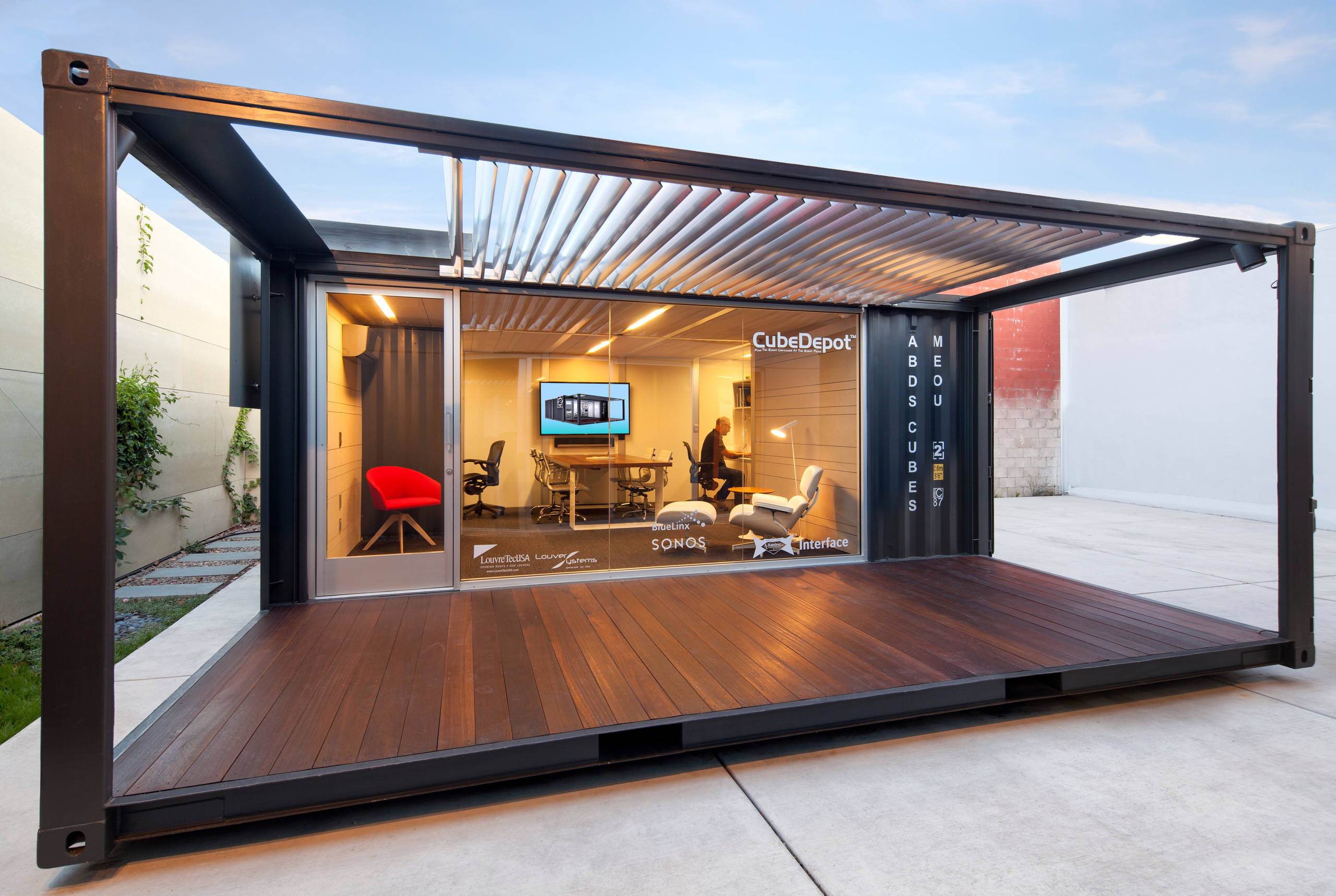 ME:OU Shipping Container Office - Front View - Industrial - Home Office -  Santa Barbara - by CubeDepot | Houzz