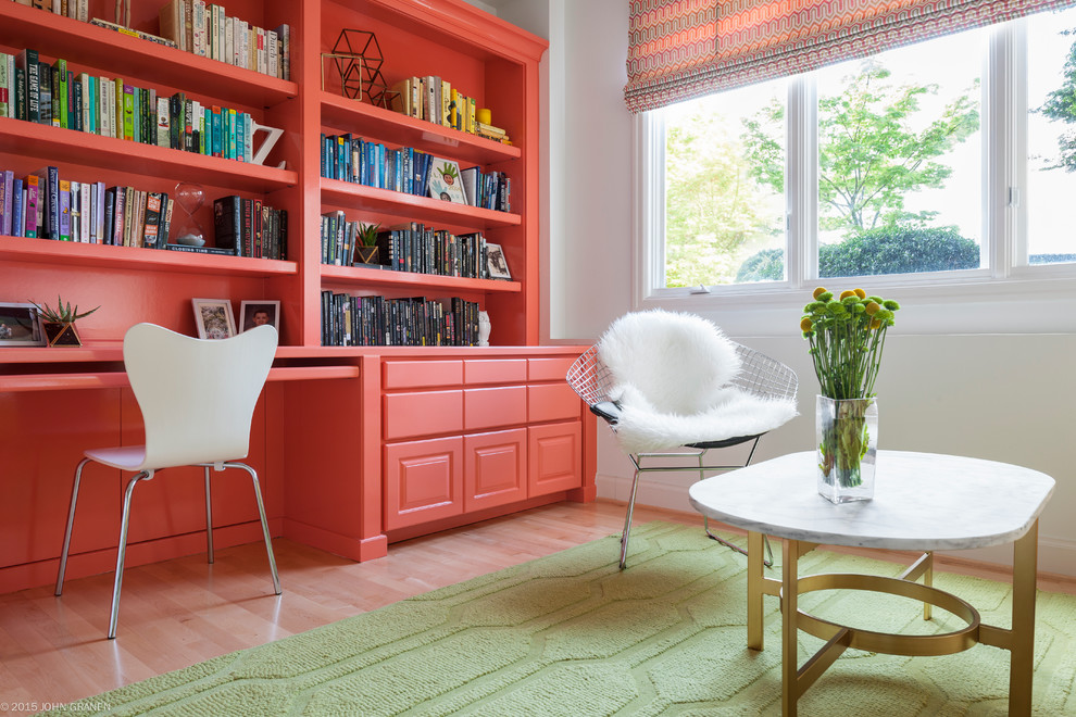 Inspiration for a contemporary home office remodel in Seattle
