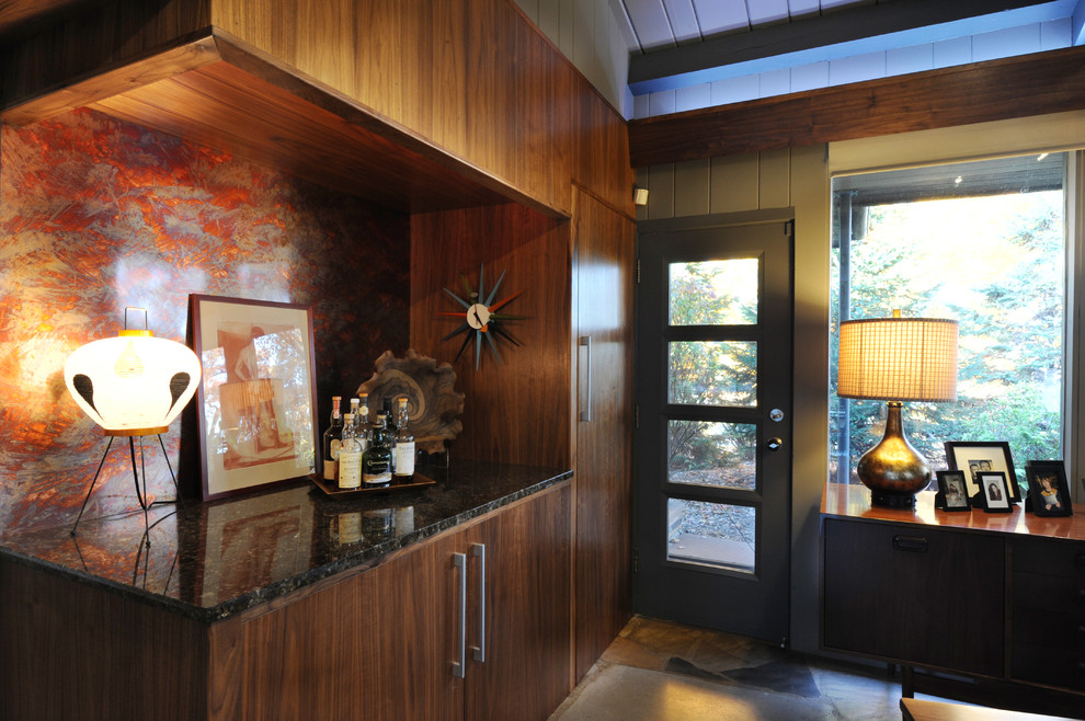 This is an example of a midcentury home office in Minneapolis.