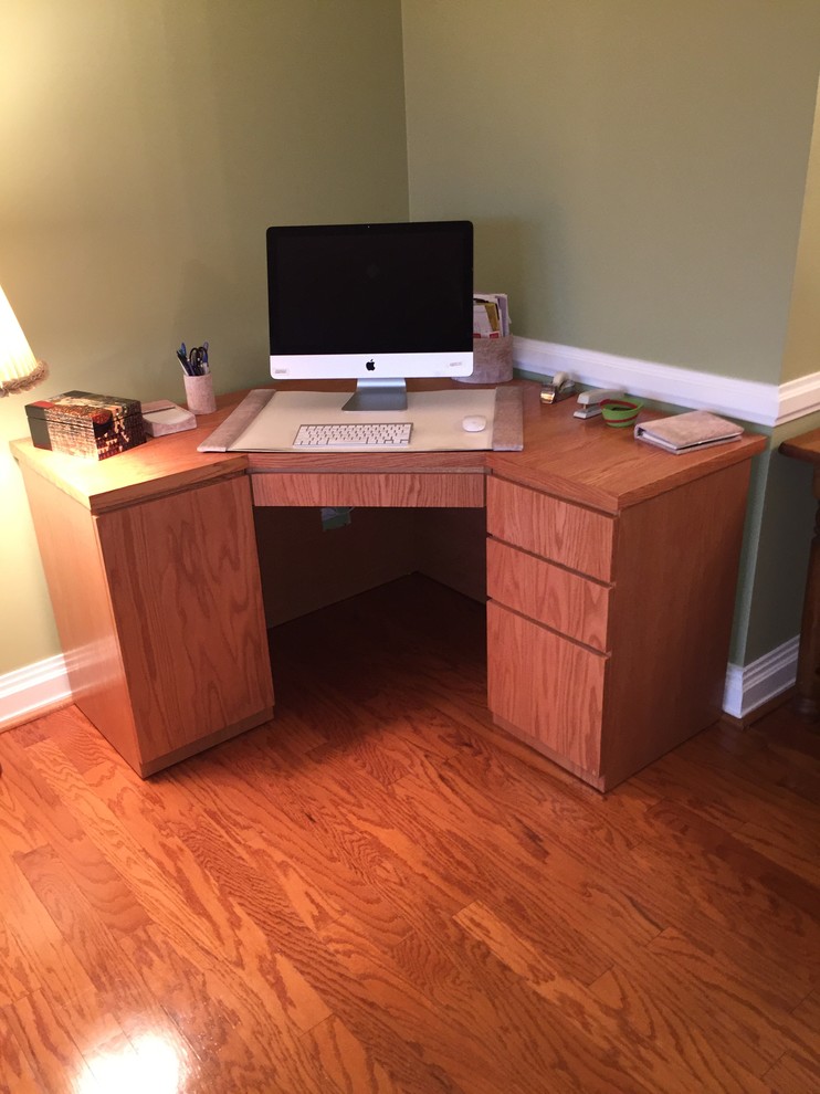 Photo of a contemporary home office in New York.