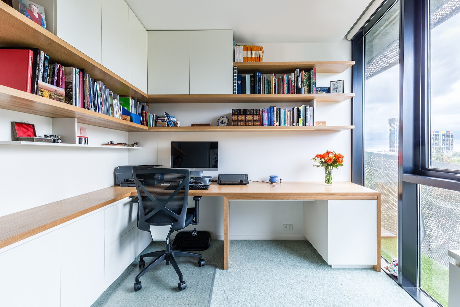 Photo of Shelf and Table for work ttable