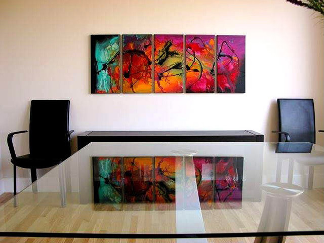 Modern abstract paintings - Contemporary - Home Office - New York - by  Osnat Fine Art | Houzz AU