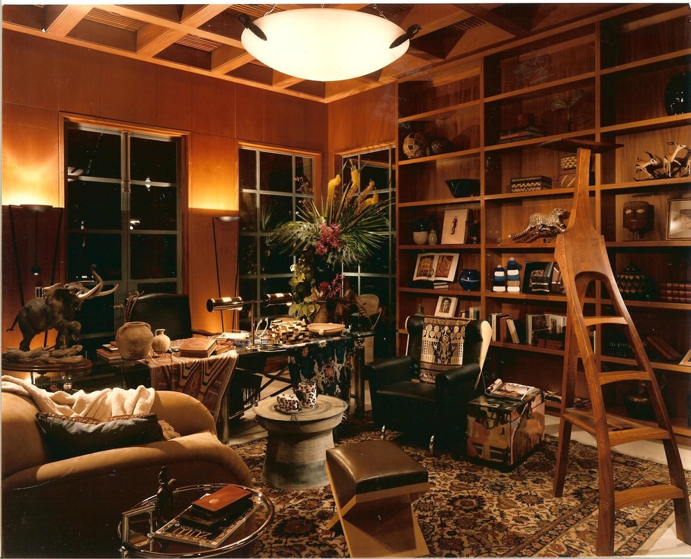 Immagine di uno studio tradizionale con pareti marroni