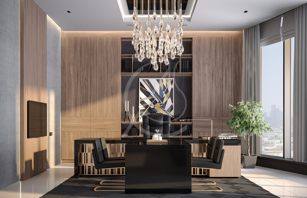 Modern Luxury CEO Office Interior Design - Modern - Home Office