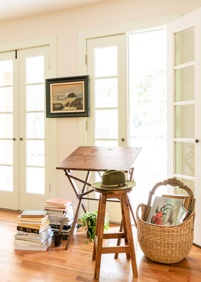 Modern Ranch House Transitional Home Office Dallas by Folkway