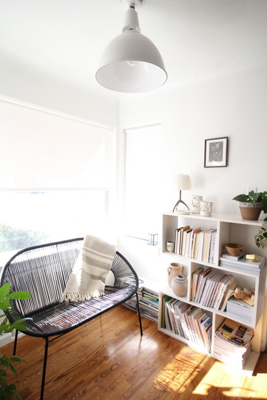 Bild på ett minimalistiskt arbetsrum