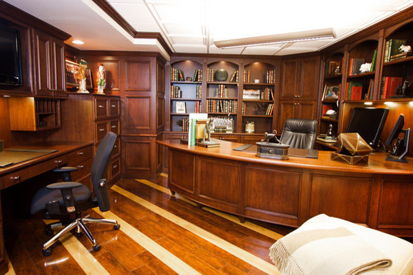 Elegant home office photo in Cleveland