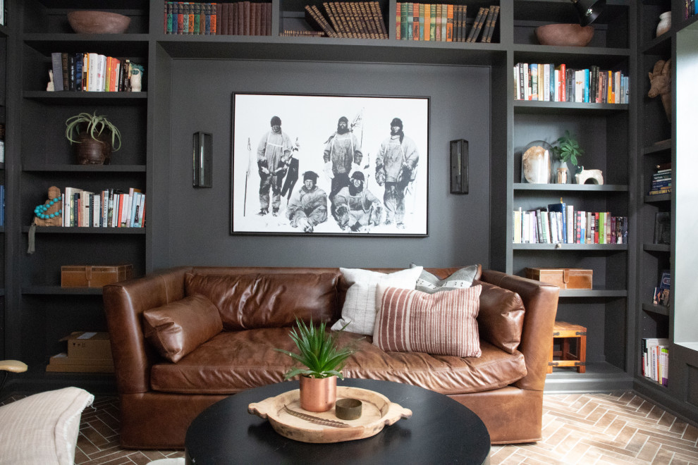 Inspiration for an eclectic home office in Indianapolis.
