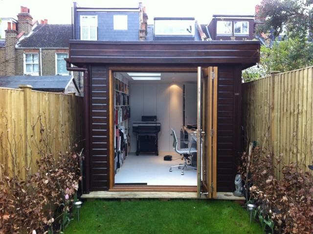 Ms S– London SW6 –  x  Contemporary Garden Office –  Maximum  Height - Contemporary - Home Office - London - by Garden Retreat | Houzz AU