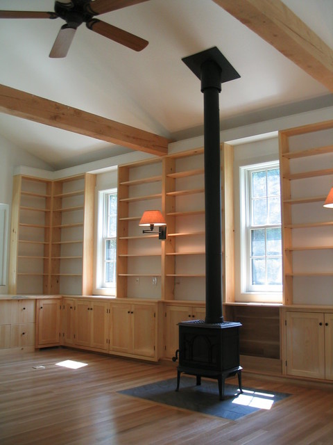 Music room & library additions - Rustic - Home Office - Boston - by ...