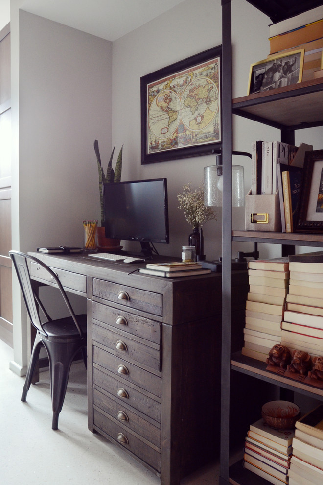 My Houzz A Moody, Monochromatic Industrial Loft in Boston Industrial