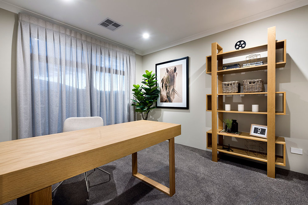 This is an example of a contemporary home office in Perth.