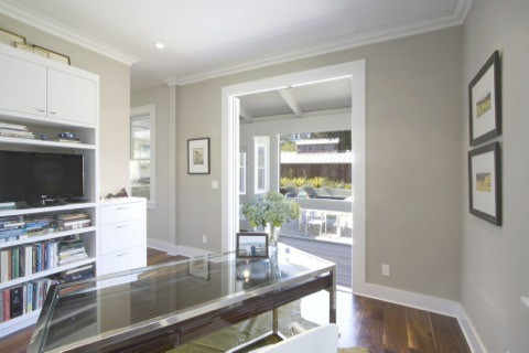 This is an example of a farmhouse home office in San Francisco.