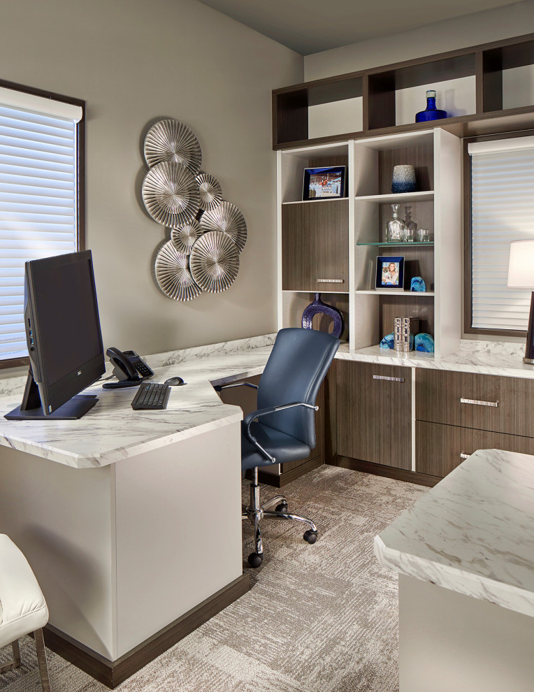 Office Addison Modern Home Office Dallas by Closets By Design