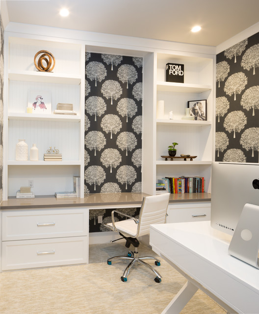 Office Aesthetic Classique Chic Bureau A Domicile Sacramento Par Atmosphere Design Group Houzz
