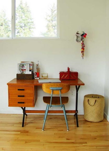 Inspiration for an eclectic home office remodel in Other