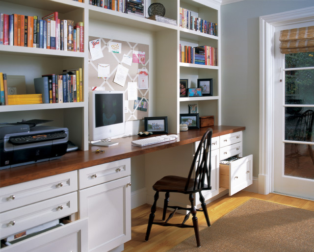 Office Built In Desks and Bookcases Traditional Home Office San