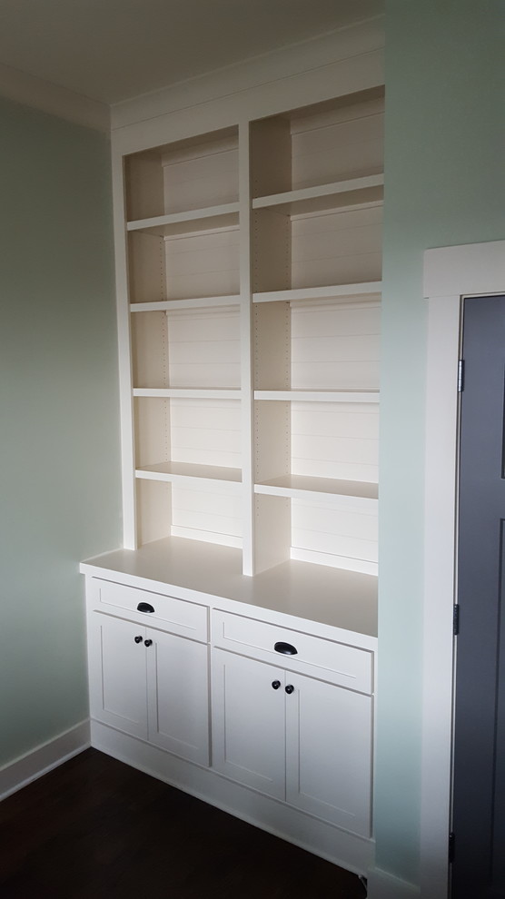 Office Builtin With Shiplap Traditional Home Office Atlanta by