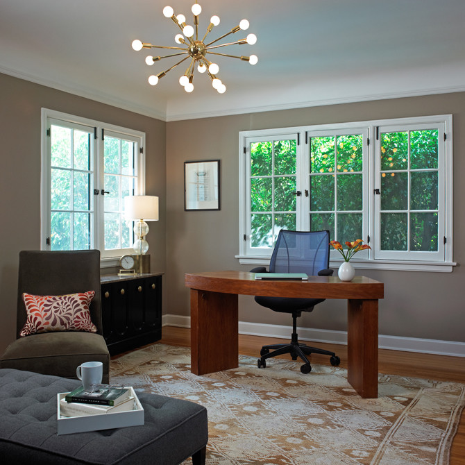 Office- Eclectic traditional Los Feliz - Transitional - Home Office ...