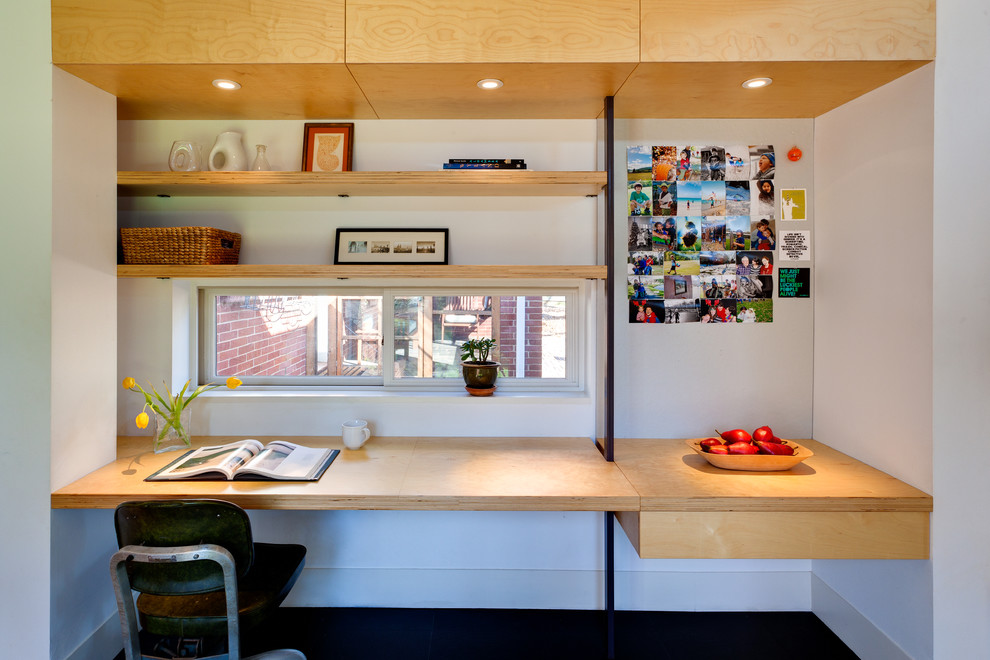 Inspiration for a modern home office remodel in Other