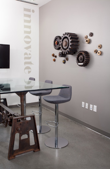 Example of a trendy home office design in Atlanta
