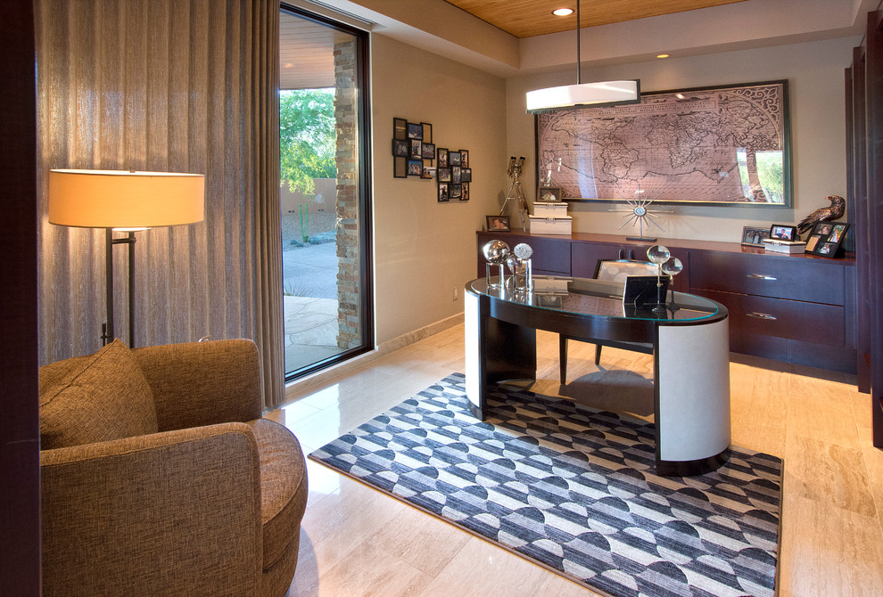 Contemporary home office in Phoenix.