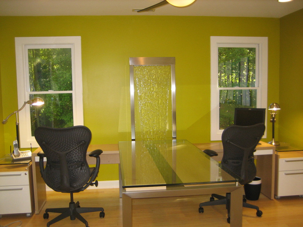 Inspiration for a contemporary home office remodel in Raleigh