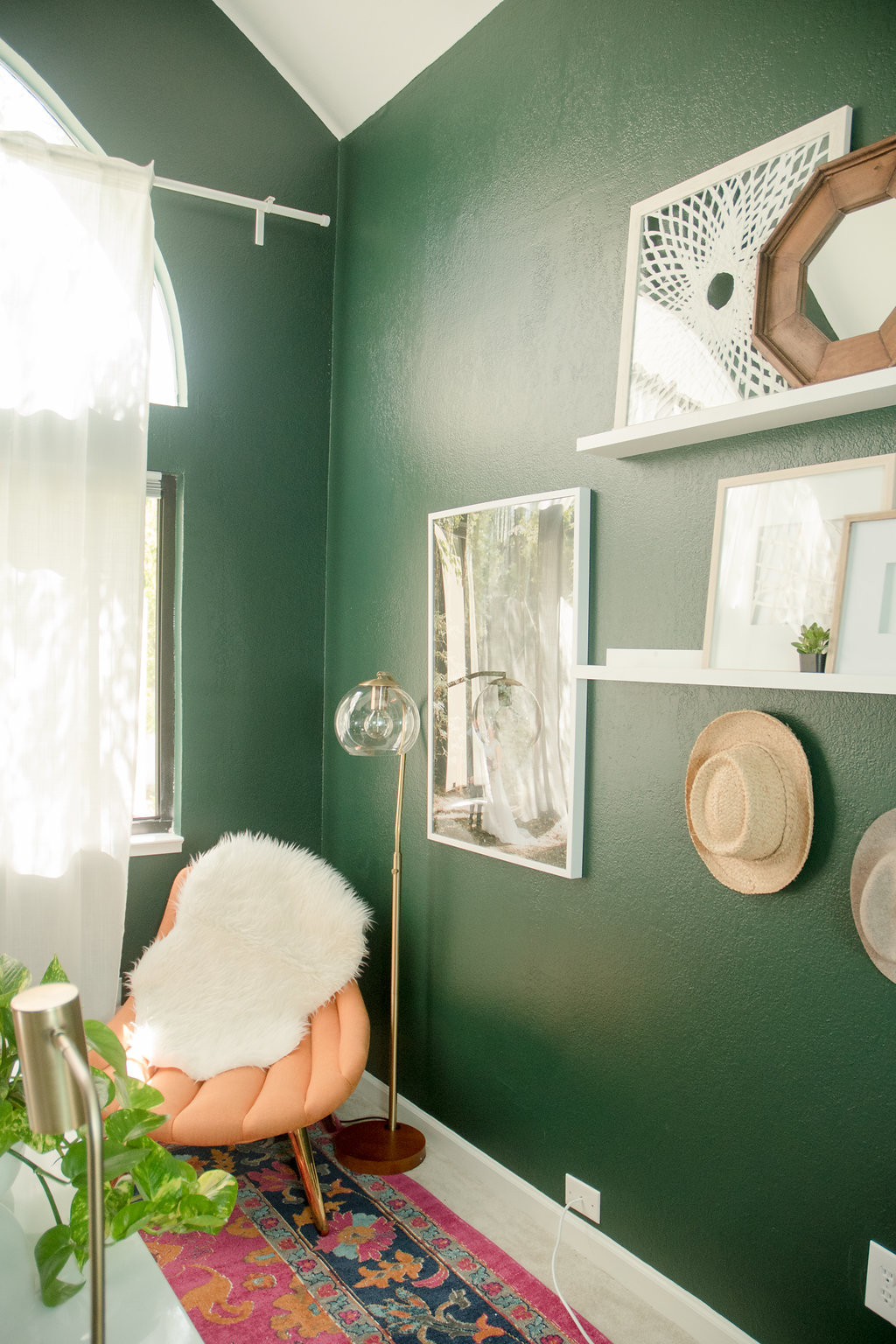 exterior green wall steel matting on 75 Beautiful Home Studio With Green Walls Pictures Ideas May 2021 Houzz