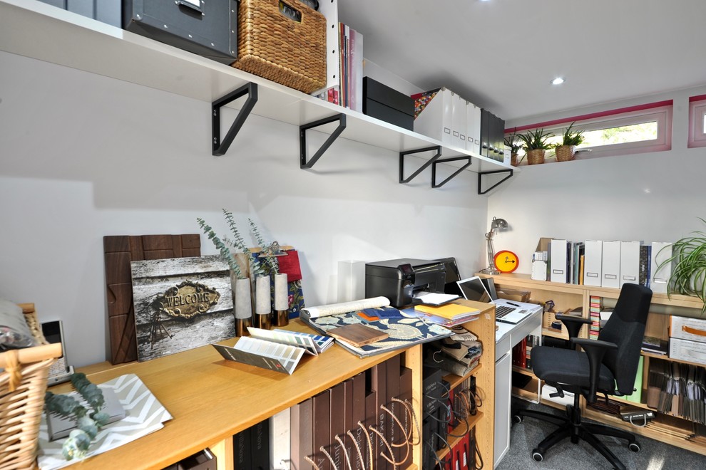 Home office - contemporary home office idea in West Midlands