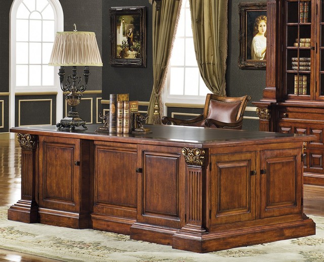 Princeton Executive Desk - American Traditional - Home Office - Orange ...