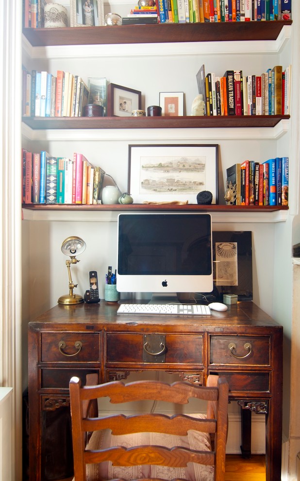 Design ideas for a bohemian home office in New York.