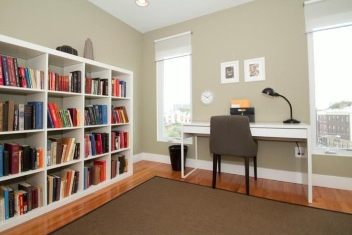 Minimalist home office photo in Philadelphia