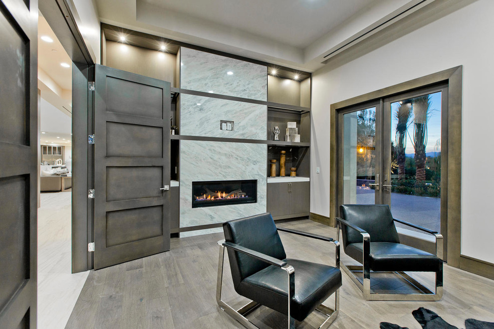 Home office - transitional home office idea in Las Vegas
