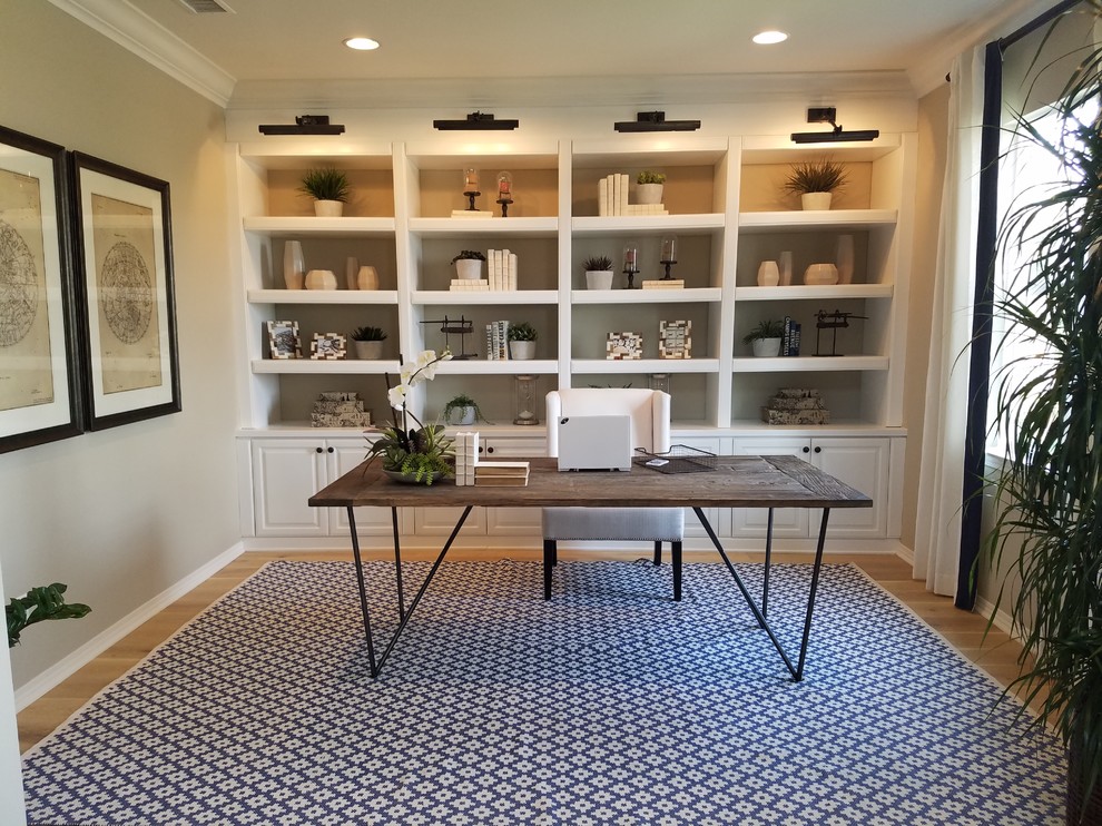 Raised White Kitchen 0425 Modern Home Office Los Angeles