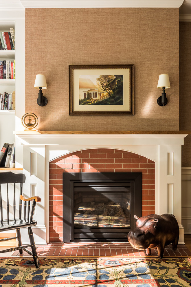 Inspiration for a timeless home office remodel in Portland Maine