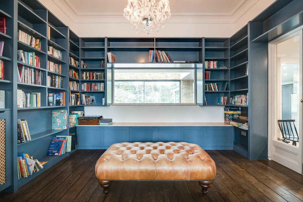 This is an example of a contemporary home office in Surrey.