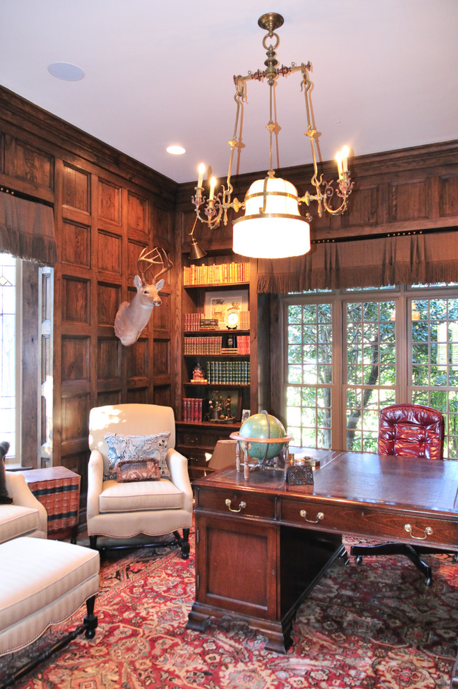 Reclaimed Oak Paneled Study Traditional Home Office Birmingham