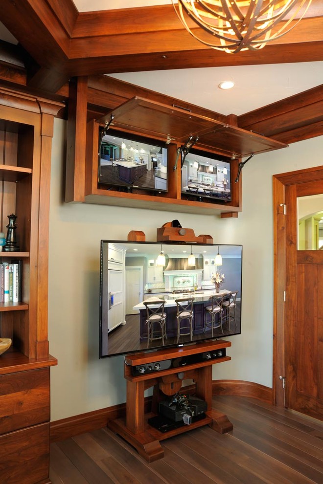 Home office - transitional home office idea in Cleveland
