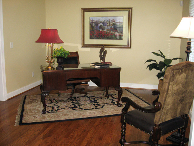 Home office - traditional home office idea in Charlotte
