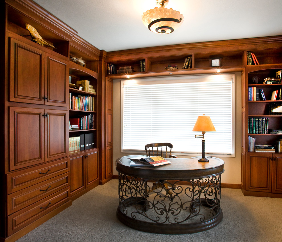 Inspiration for a timeless home office remodel in Other