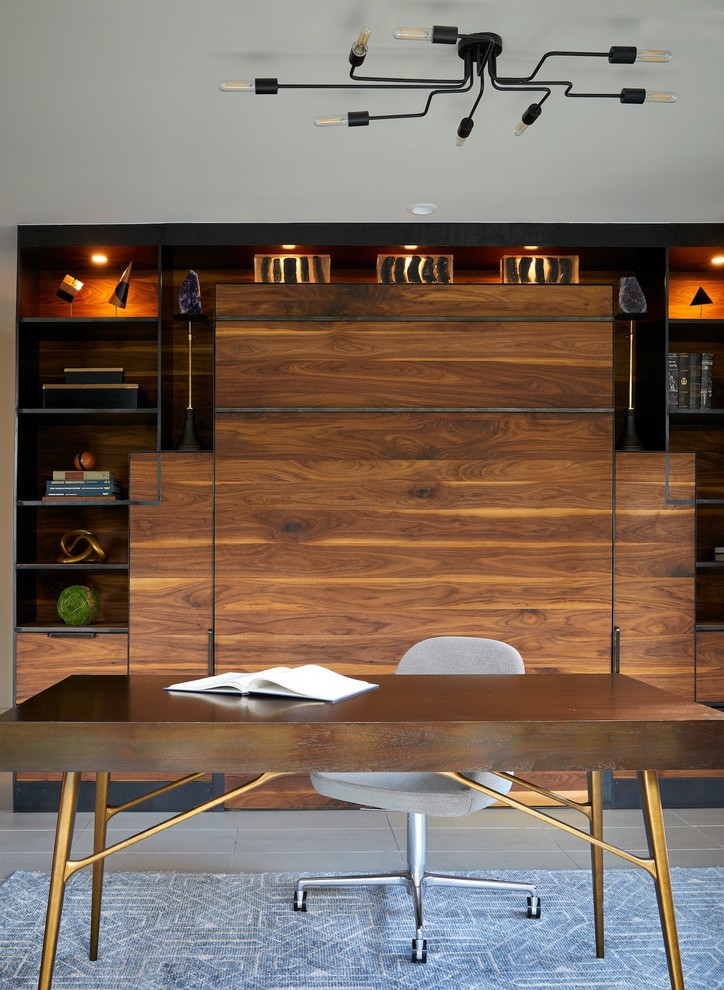 Inspiration for a contemporary home office in Austin.