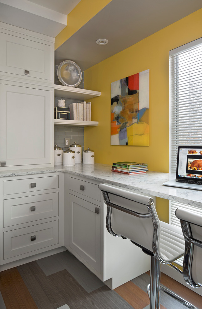 Home office - transitional home office idea in Detroit